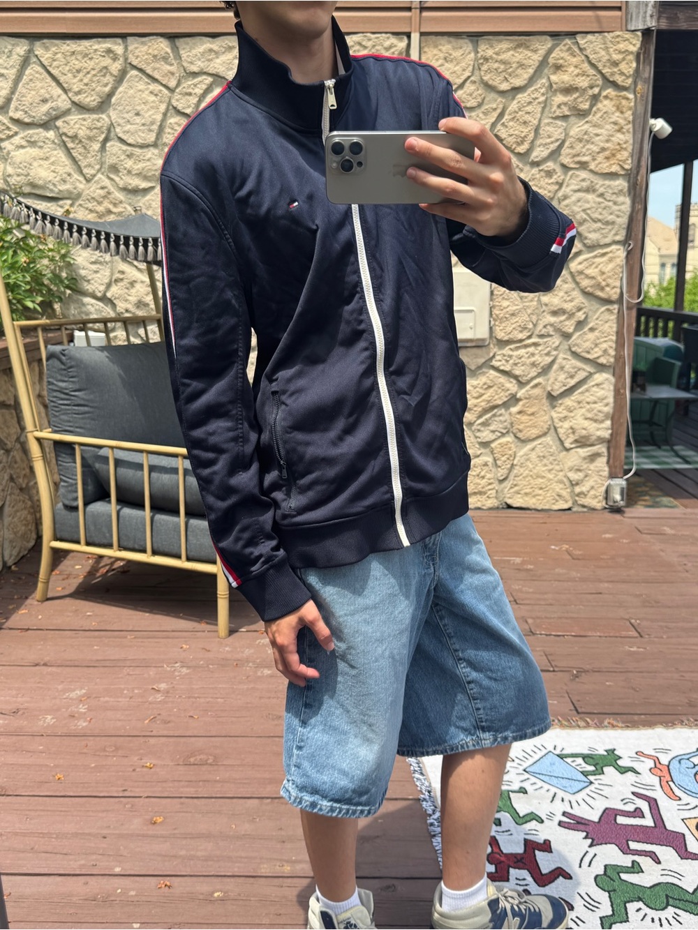 Tommy Hilfiger Men’s Navy Track Jacket - Picture 2 of 5